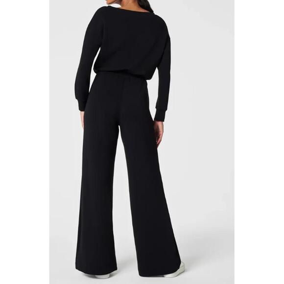 Spanx AirEssentials Jumpsuit XL Petite Black Travel Loungewear Athleisure - Picture 4 of 14
